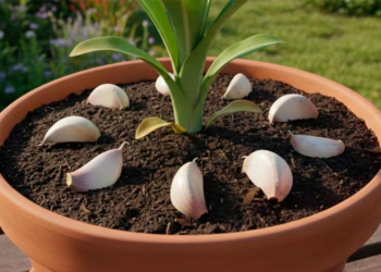 ¿Para qué sirve colocar dientes de ajo alrededor de las plantas? 