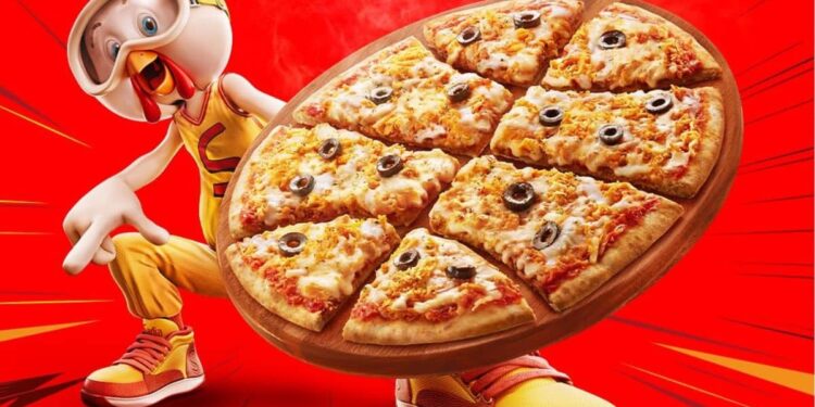 Pizza da Sadia com formato de bola de basquete vem cortada desse jeito?