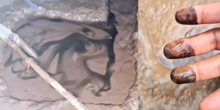 Petróleo é encontrado durante escavação de poço artesiano