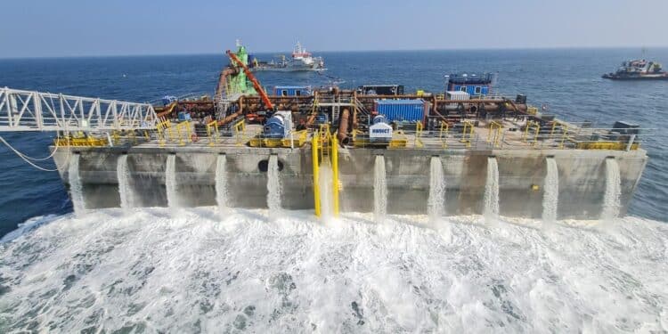 Primeira ilha artificial de energia do mundo será construída no mar com caixões de concreto de 22 mil toneladas